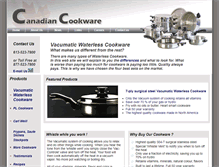Tablet Screenshot of canadiancookware.com